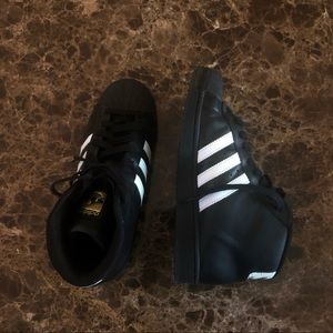 high top adidas superstars. Rarely worn and great condition!